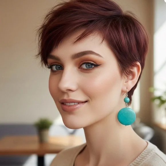 Elegant Turquoise Dangle Earrings - Picture 2 of 7